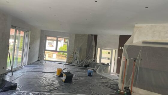 finition mur intérieur peinture